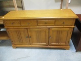 Wood Buffet/Server 2 Drawers and 3 Cabinets