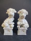 Plaster Foo Dog Bookends