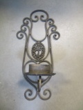 Wrought Iron Candle Stand with Palm Tree design