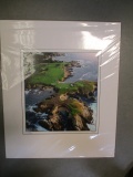 Matted Cypress Point Golf Course Holes #16 and #17 Signed Ink Jet Print by Dennis Kohn