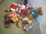 Collection of Stuffed Toy Bears - TY, Hallmark etc.