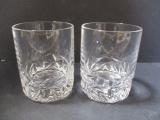 Pair of Tiffany & Co. Rock Crystal Whiskey Glasses