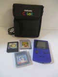 Nintendo Game Boy Color with Games and Case