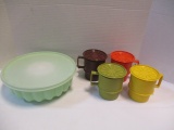 Vintage Tupperware - Jello Salad Mold, 4 Mugs with 4 Coasters