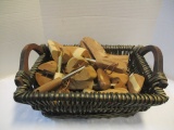 Cedar Shoe Stretchers and Trees in Basket