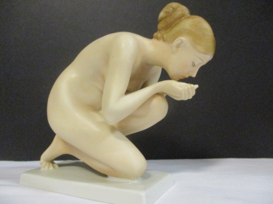 1920's Ernst Wenceslas Rosenthal Nude Drinking Woman
