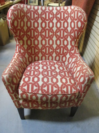 Lee Industries Upholstered Barrel Back Wing Chair