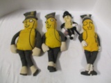 Four Mr. Peanut Plush Toys