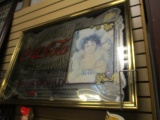 Coca-Cola Reverse Painted Framed Mirror With Inset Ad Print