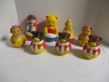 Vintage Roly Poly Chime Balls:  Bears And Clowns
