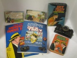 1990 Dick Tracy Book, Collectors' Guide, Postcards, Playing Cards,