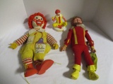 McDonald And Burger King Plush Toys With Vinyl Face, Hands, & Feet