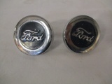 Pair Of Ford Wheel Centers