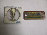 Afrika Corps Palm Tree With Swastika Pin And Metal Tag