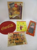 1949 Coca-Cola Ad, Decal, Vintage Notepads, And 1993 Switchplate