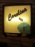 Winston Advertising Wall Clock With UNC Carolina Decal