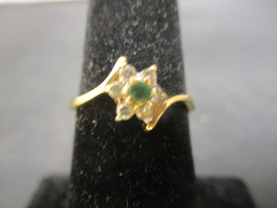 14k Gold Emerald Ring