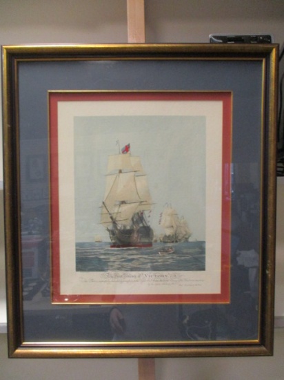 Framed And Matted Wylie "First Journey Of Victory, 1778"