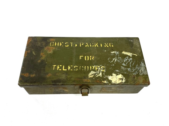 WWII Chest, Packing, M7 Telescopes Metal Box