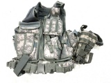 Digital Camouflage Tactical Vest and Holster