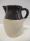 Brown and White Roseville Pottery Pitcher