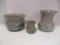 Three Hand Turned Signed Pottery Vases
