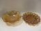 Marigold Ruffle Edge Center Piece Bowl and Iridescent Egg Plate