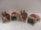Battery Operated Holiday Light-Up Sleeping Bulldogs and Pugs
