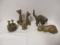 Brass Cat Figurines and Musical Figurine