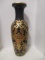 Tall Black and Gold Design Ceramic Vase