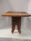Carved Wood Table with Inlay Design Top