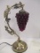 Antique Brass Finish Grape Cluster Touch Lamp