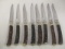 Eight Piece Steak Knife Set with Faux Stag Handles