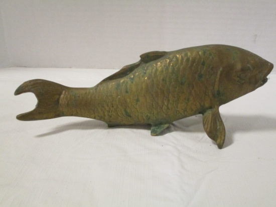 Brass Koi/Carp Statue