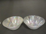 Pair of Iridescent Serving Bowls
