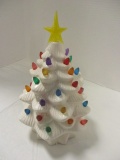 Battery Operated Light-Up Ceramic Christmas Tree