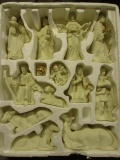 12 Piece Bisque Porcelain Nativity Set