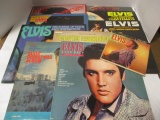 Nine Elvis Vinyl LP's and 45 in Sleeve- 