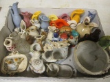 Miniature Porcelain Vases, Pitchers and Figurines