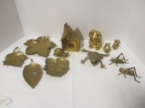 Brass Frogs, Grasshoppers, Leaves, Snail and Votive House