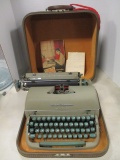 Vintage Remington Quiet-Riter Portable Typewriter in Carry Case with Instruction Book