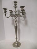Tall Pewter Candelabras