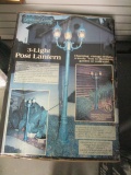 New Old Stock Gracious Living 3-Light Post Lantern in Box