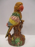 Colorful Ceramic Parrot Statue