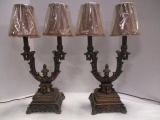 Pair of Candle Stick Buffet Lamps