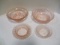4-Piece Pink Depression Glass Bowls