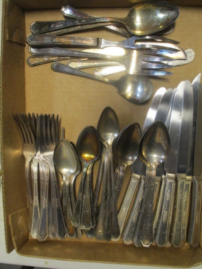 57-Piece Silverplated Rogers Flatware