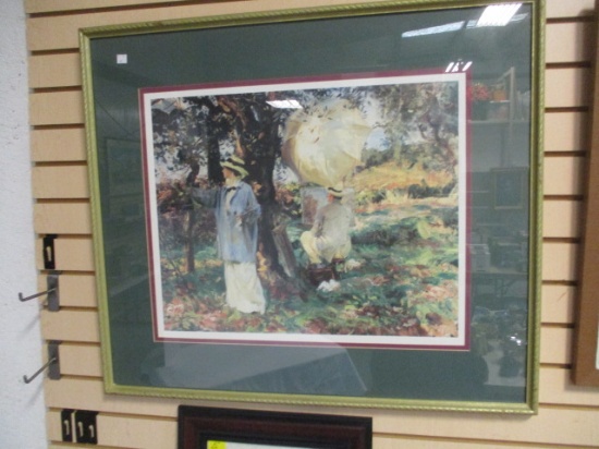 Framed And Matted Painters In Garden Print