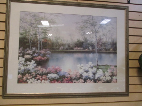 Framed And Matted Pond Print