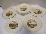 12 Wedgewood Old Country Views Dinner Plates